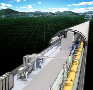 ILCの完成イメージ（遠景図）